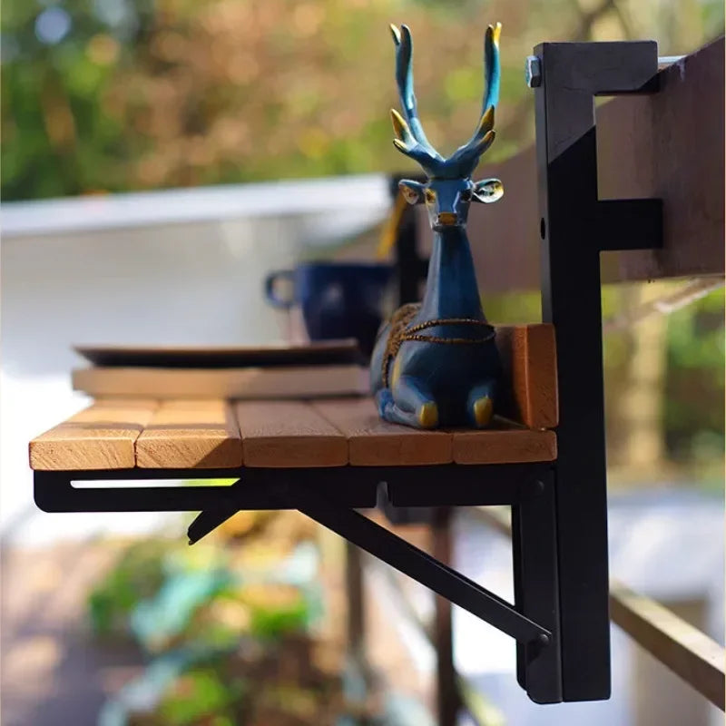 Portable Folding Desk Balcony Tables Multifunctional Hanging Railing