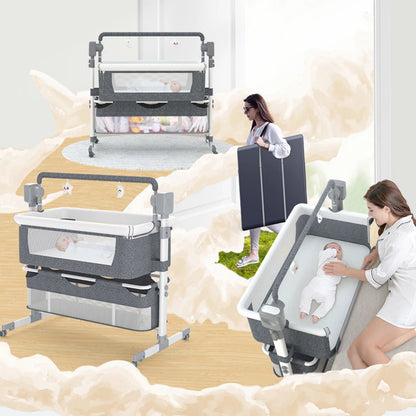 Baby,Automatic Rocking Bassinet Newborn Bedside Sleeper