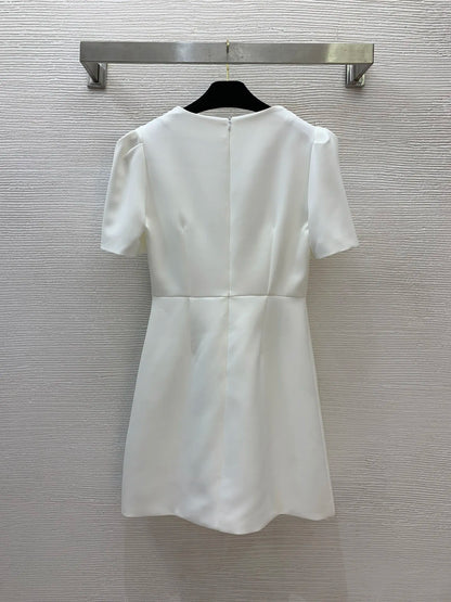 white dress for women casual diamond