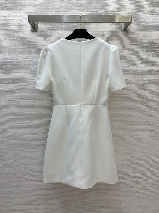 white dress for women casual diamond