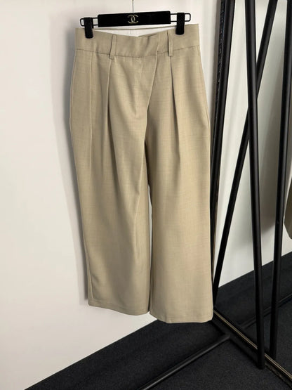 Long-Sleeved Suit Jacket + High-Waist Pants