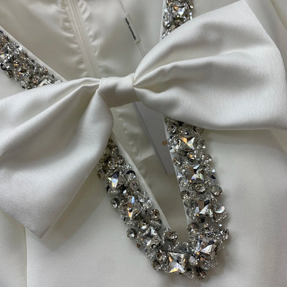 white dress for women casual diamond