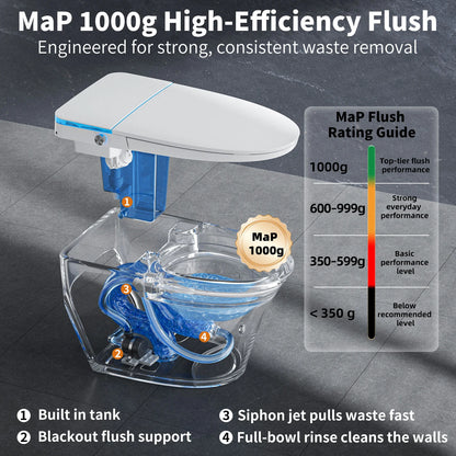 USA Fast Shipping Onirap Smart Toilet Bowl Automatic Cover Floor Mounted Remote Control Modern Electric Bidet Smart Toilets