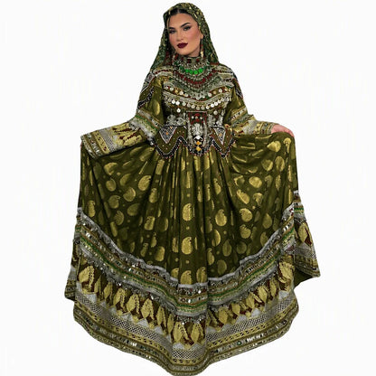2026 New Designs Afghani Dresses for Women's Frock Sets Breathable Multicolor Long Length Custom Sizes Wedding Party Wear Adults