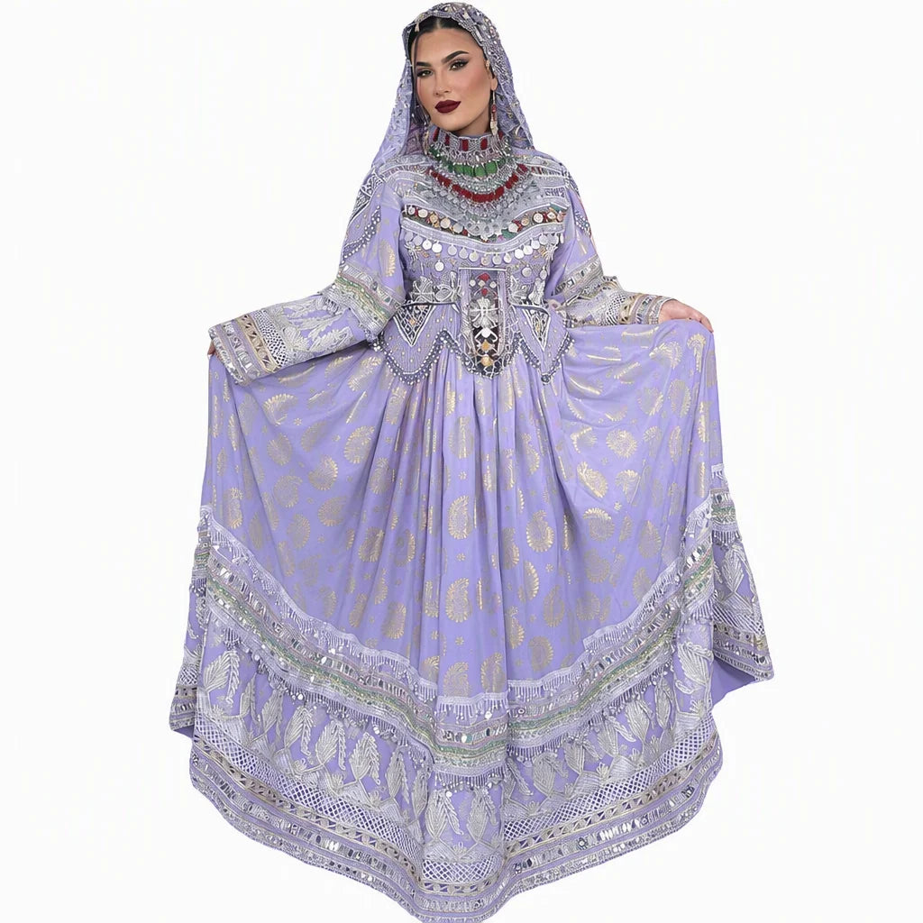2026 New Designs Afghani Dresses for Women's Frock Sets Breathable Multicolor Long Length Custom Sizes Wedding Party Wear Adults