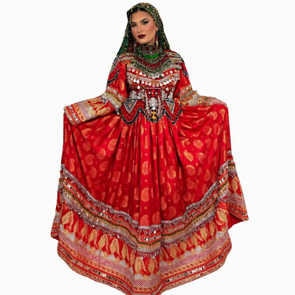 2026 New Designs Afghani Dresses for Women's Frock Sets Breathable Multicolor Long Length Custom Sizes Wedding Party Wear Adults