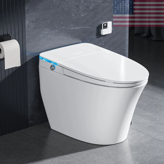 USA Fast Shipping Onirap Smart Toilet Bowl Automatic Cover Floor Mounted Remote Control Modern Electric Bidet Smart Toilets