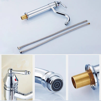 Bathroom Tall Basin Sink Faucet 360 degree Turn