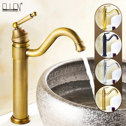 Bathroom Tall Basin Sink Faucet 360 degree Turn