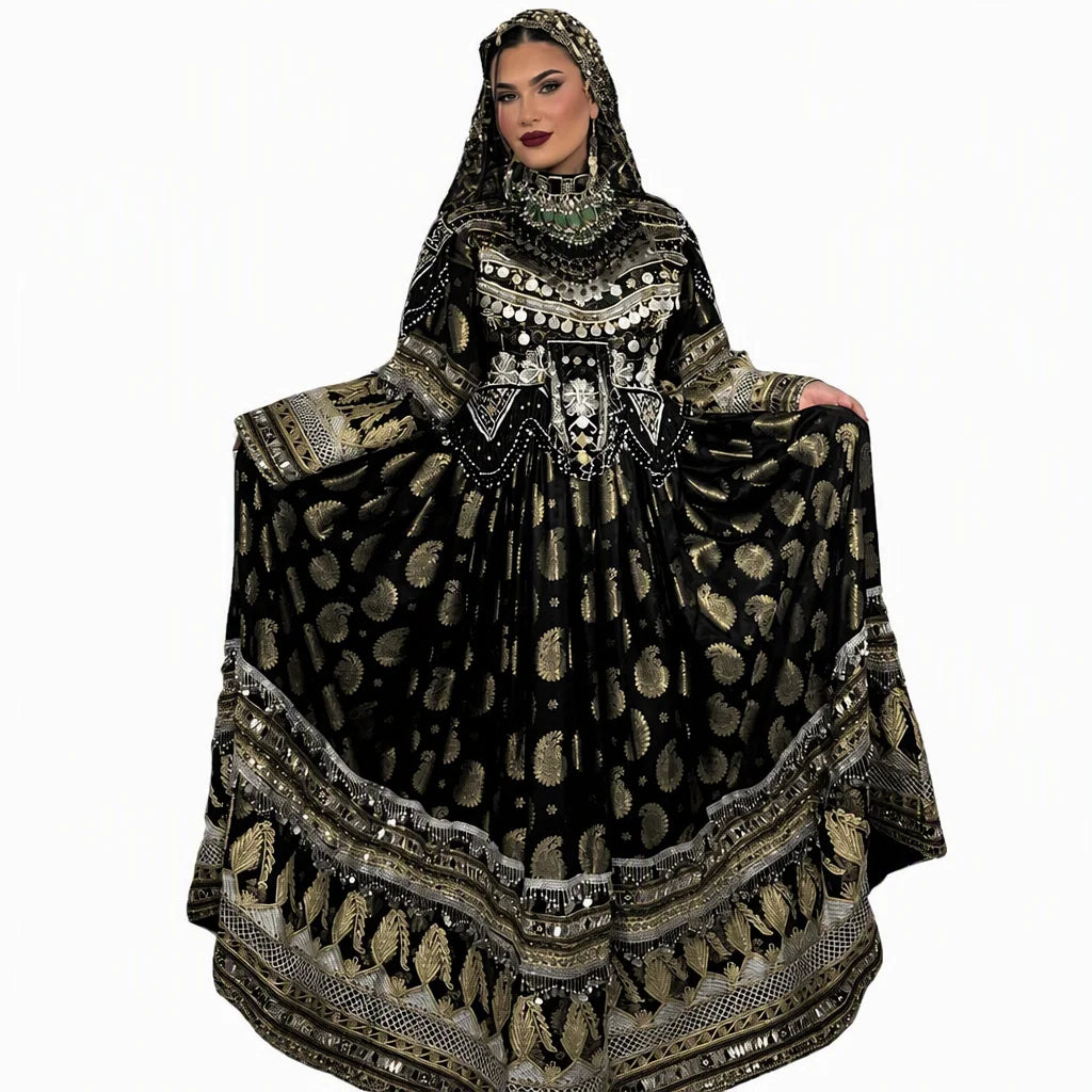 2026 New Designs Afghani Dresses for Women's Frock Sets Breathable Multicolor Long Length Custom Sizes Wedding Party Wear Adults
