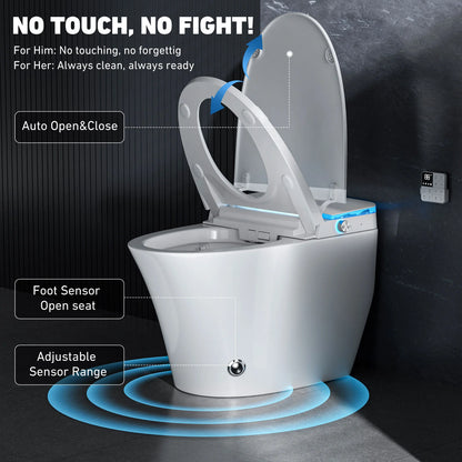 USA Fast Shipping Onirap Smart Toilet Bowl Automatic Cover Floor Mounted Remote Control Modern Electric Bidet Smart Toilets