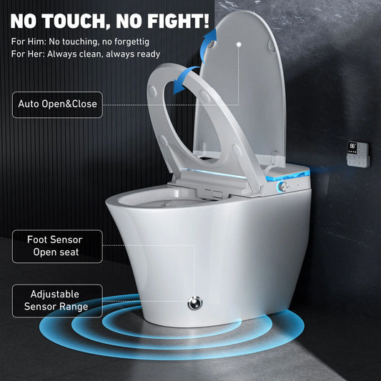 USA Fast Shipping Onirap Smart Toilet Bowl Automatic Cover Floor Mounted Remote Control Modern Electric Bidet Smart Toilets