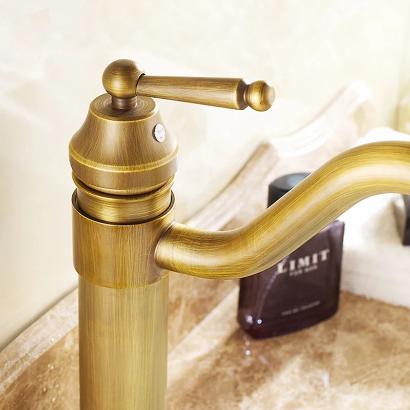 Bathroom Tall Basin Sink Faucet 360 degree Turn