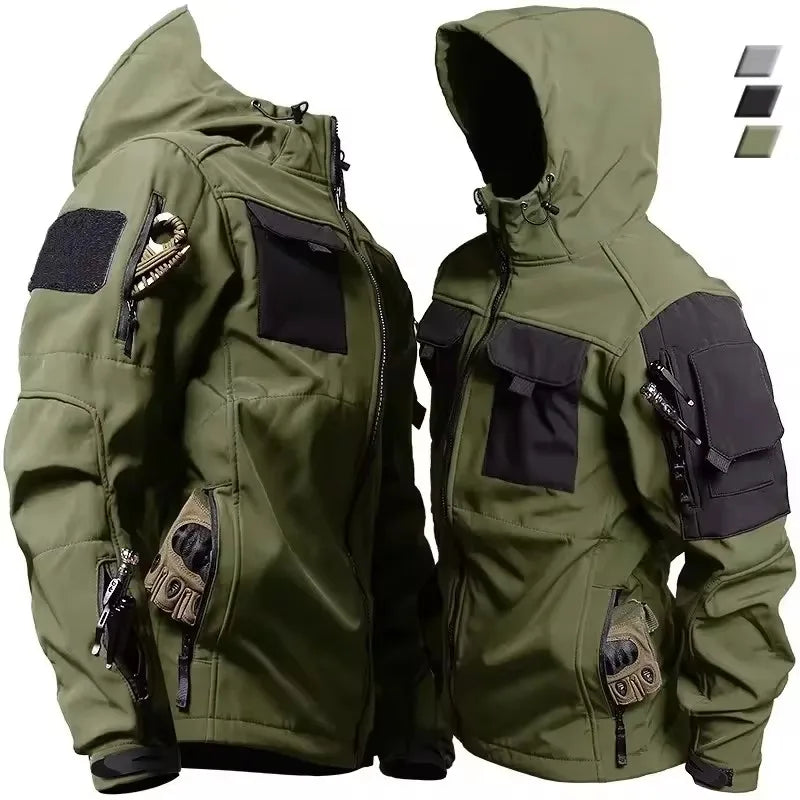 Tactical Jackets Men Outdoor Waterproof Hood Windbreaker Work
