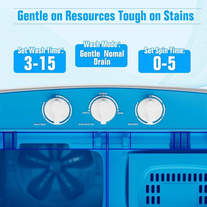 Portable Washing Machine with Longer Hose 16lbs