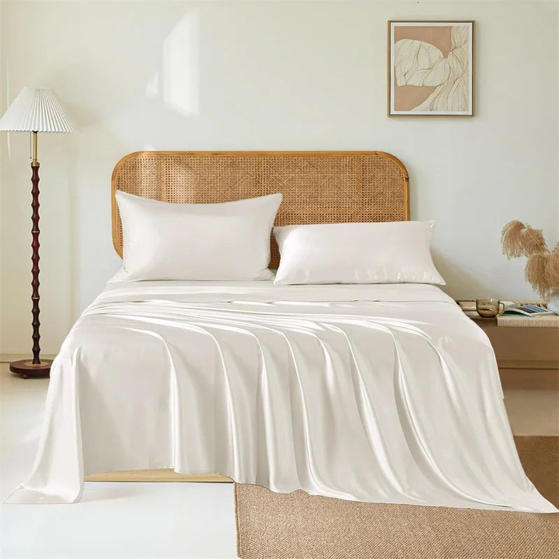 100% Silk Bed Sheet Set Luxury Mulberry