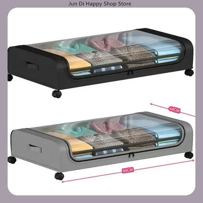 Bed Bottom Storage Box with Wheels Underbed