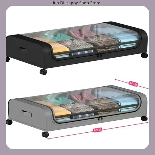 Bed Bottom Storage Box with Wheels Underbed