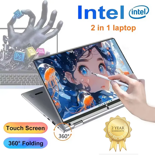 Portable 2 in 1 Laptop Computer Intel Core i7-8
