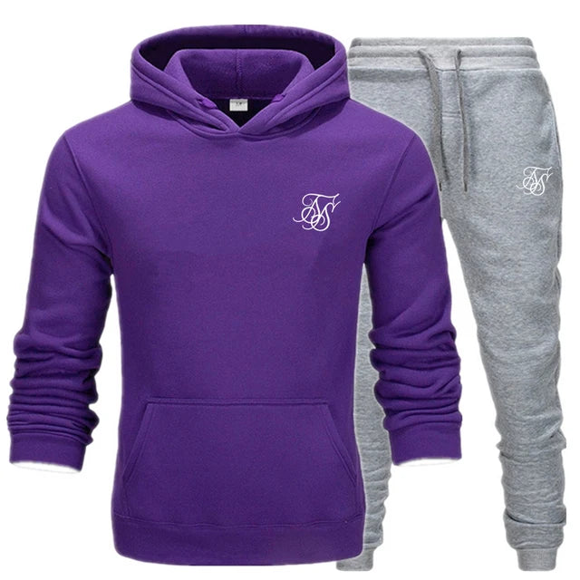 Men's sports suit hooded sweatshirt suitable for gym  casual  summer   fashionable street sportswear