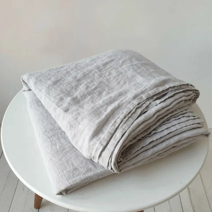 Pure 100% Linen Flat Sheet Moisture Absorbent All Season Linen Bed Sheet Various Sizes Solid Color 1 Piece Linen Flat Sheet Only