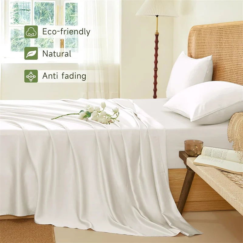 100% Silk Bed Sheet Set Luxury Mulberry