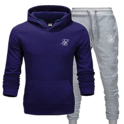 Men's sports suit hooded sweatshirt suitable for gym  casual  summer   fashionable street sportswear