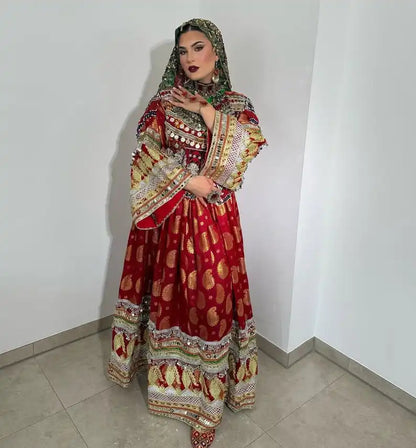 2026 New Designs Afghani Dresses for Women's Frock Sets Breathable Multicolor Long Length Custom Sizes Wedding Party Wear Adults