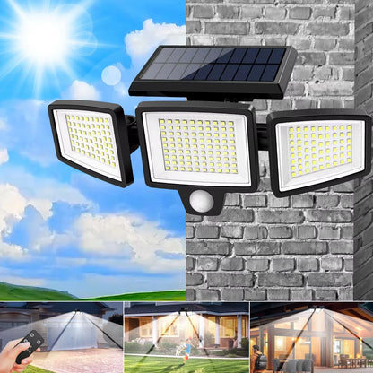 (5/4/3/2/1 pcs) 3-Head Solar Outdoor