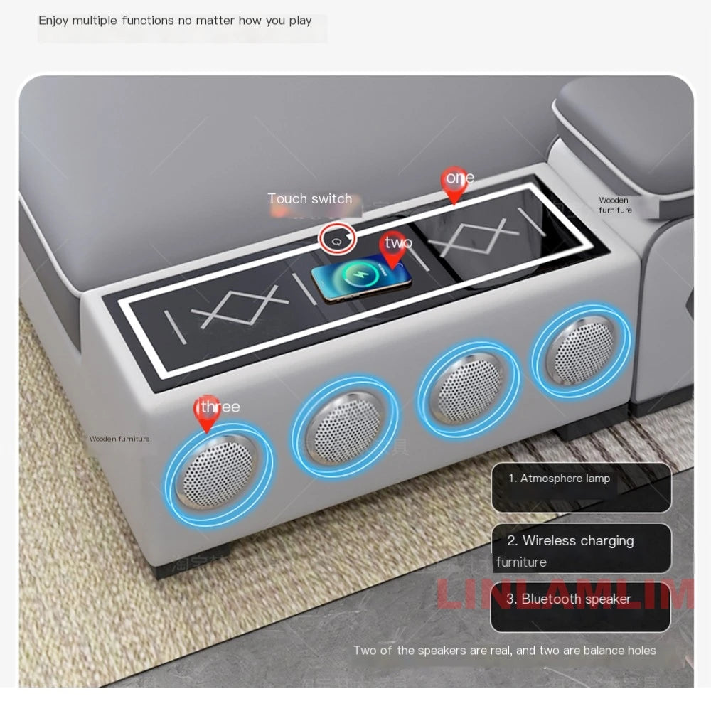 MANBAS Modern Scientific Cloth Sectional Sofa Set