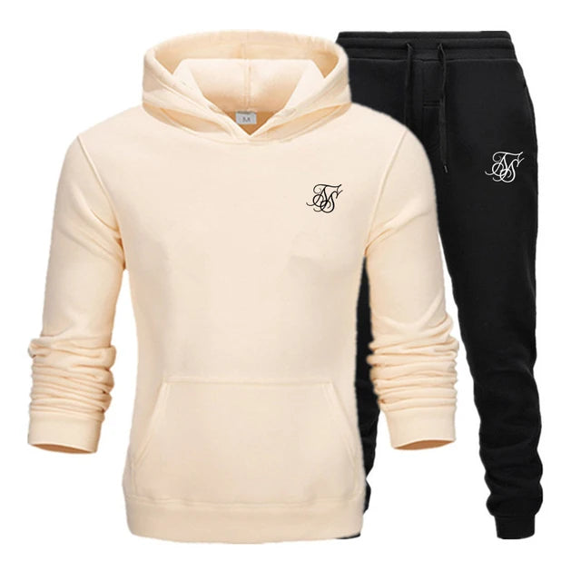Men's sports suit hooded sweatshirt suitable for gym  casual  summer   fashionable street sportswear