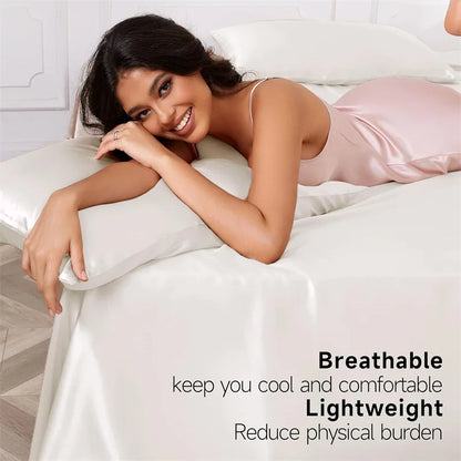 100% Silk Bed Sheet Set Luxury Mulberry