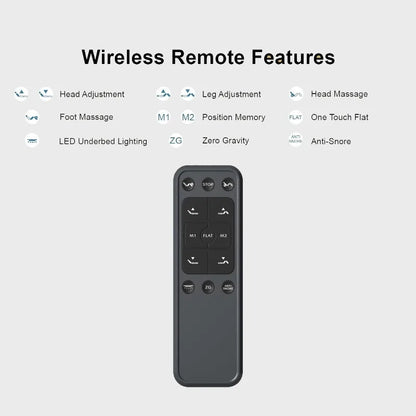 California King Adjustable Bed Base - Dual Massage