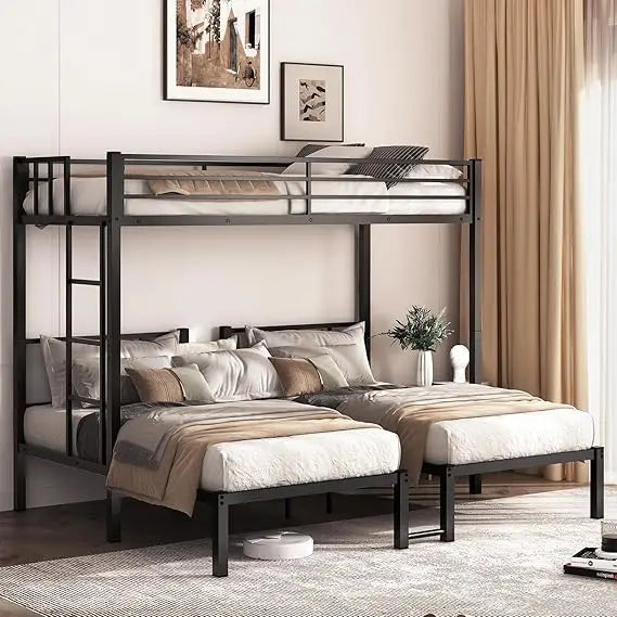 Over Twin  Bunk Beds for 3, Triple Bunk