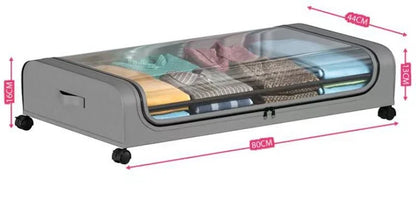 Bed Bottom Storage Box with Wheels Underbed
