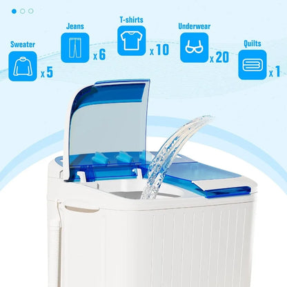 Portable Washing Machine with Longer Hose 16lbs