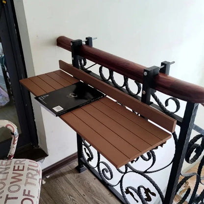 Portable Folding Desk Balcony Tables Multifunctional Hanging Railing