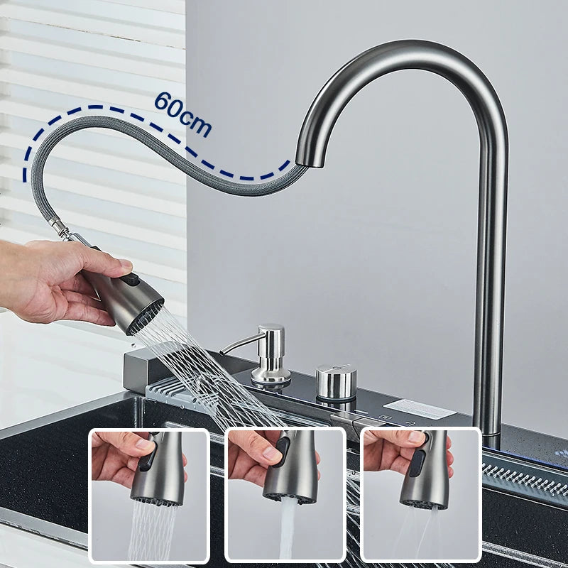 304 Stainless Steel Kitchen Sink with Digital