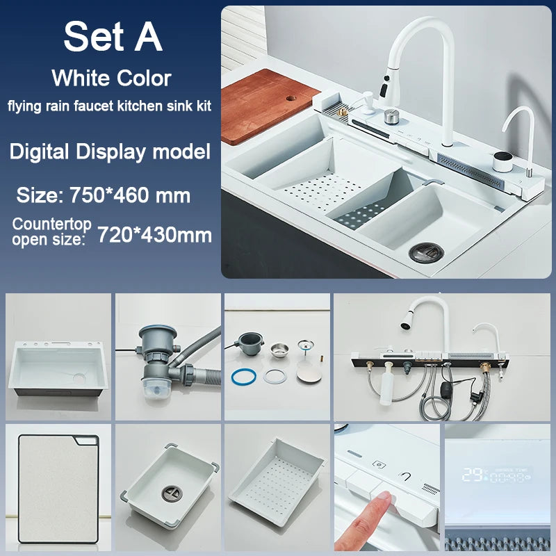304 Stainless Steel Kitchen Sink with Digital