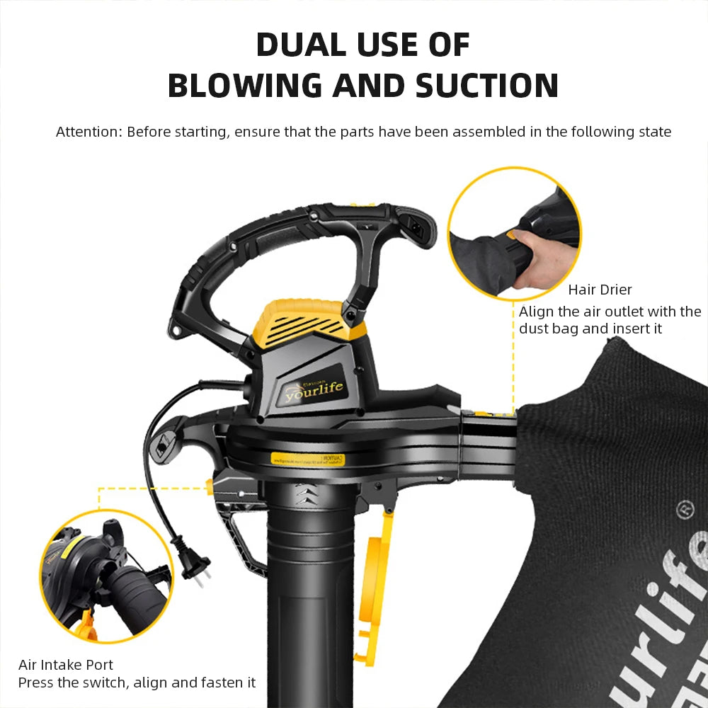 Powerful Garden Blower Leaf Sweeper 3800W 230V