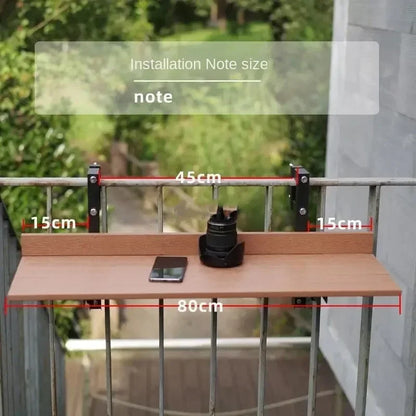 Portable Folding Desk Balcony Tables Multifunctional Hanging Railing