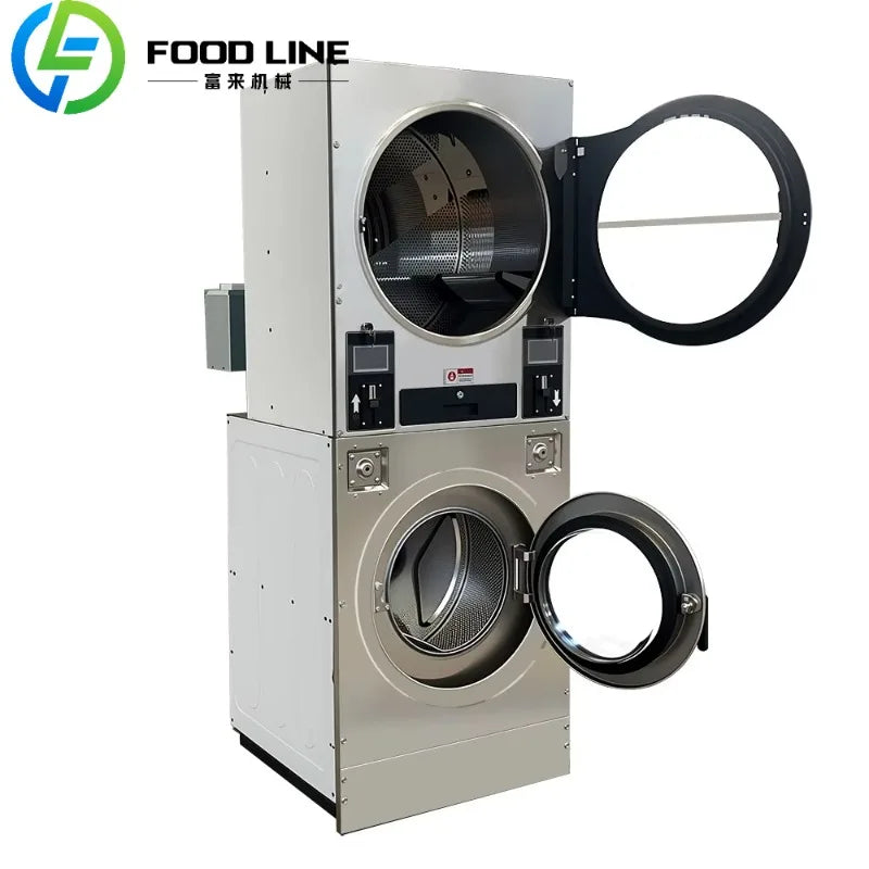 Best Quality Washing and Dryer Machine up Dryer Down Washing Coin-Operated Washing Machine  for Laundromat School