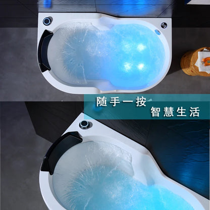 Bathtub Household Small Apartment Seat Surfing Massage Constant Temperature Heating Bubble Shoulder Waterfall Luxury Bathtub