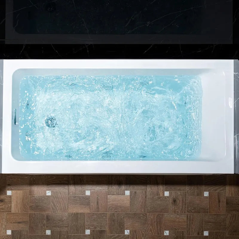 60x30 Inch Alcove Whirlpool Tub, Heated Jetted