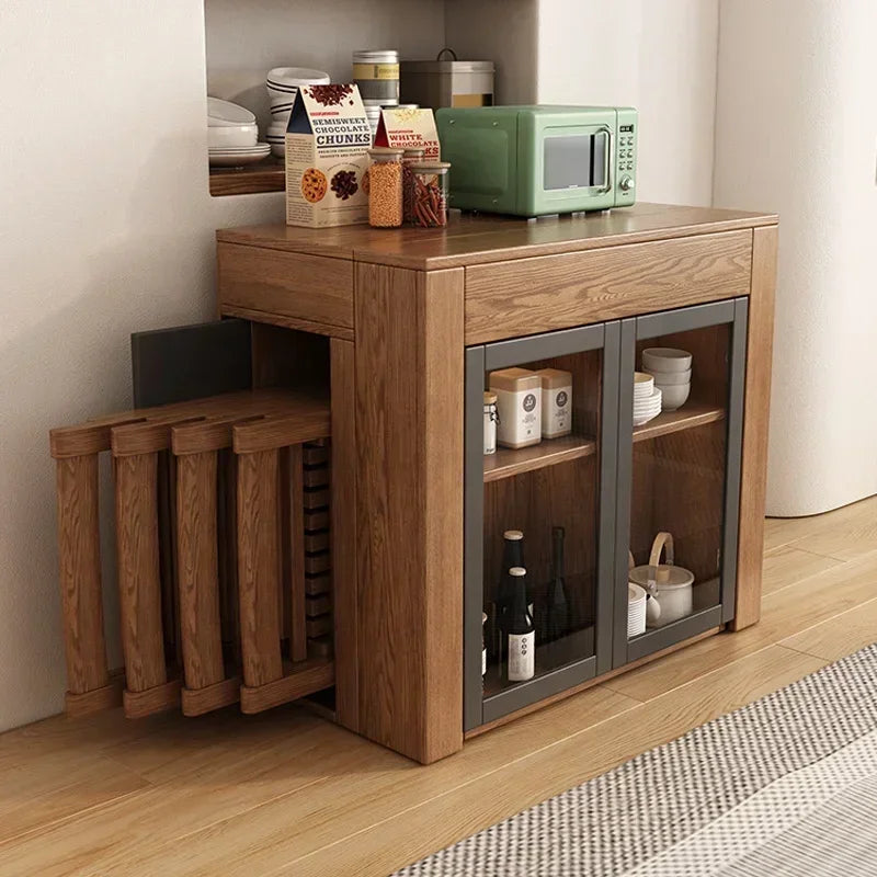 Modern Dinning Tables Multi-functional Extendable Tables Folding Wood Dining Table Color can be customized