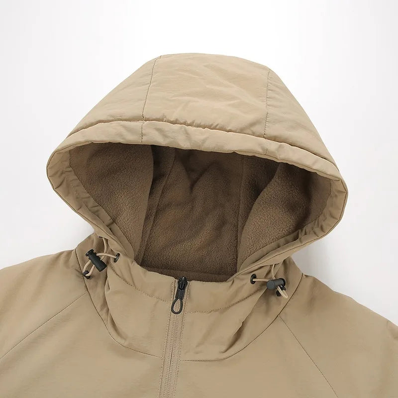 Mens Hooded Autumn and Winter Loose Fleece