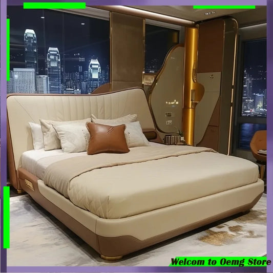 Fashionable King Size Bed Luxury Item Frame