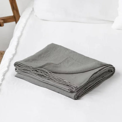 100% French Pure Linen Sheet(1 Piece), Breathable, Soft and Durable Pure Linen Sheet, Anti-Tear Linen Bed Sheets for All Seasons
