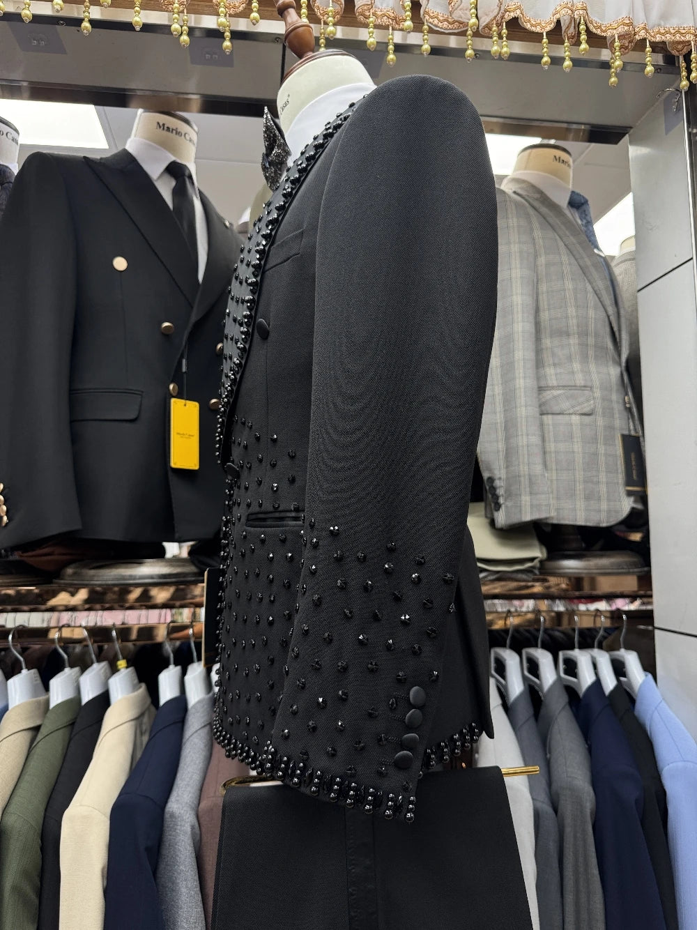 Black Beaded Tuxedo For Man, Decent 2-pieces