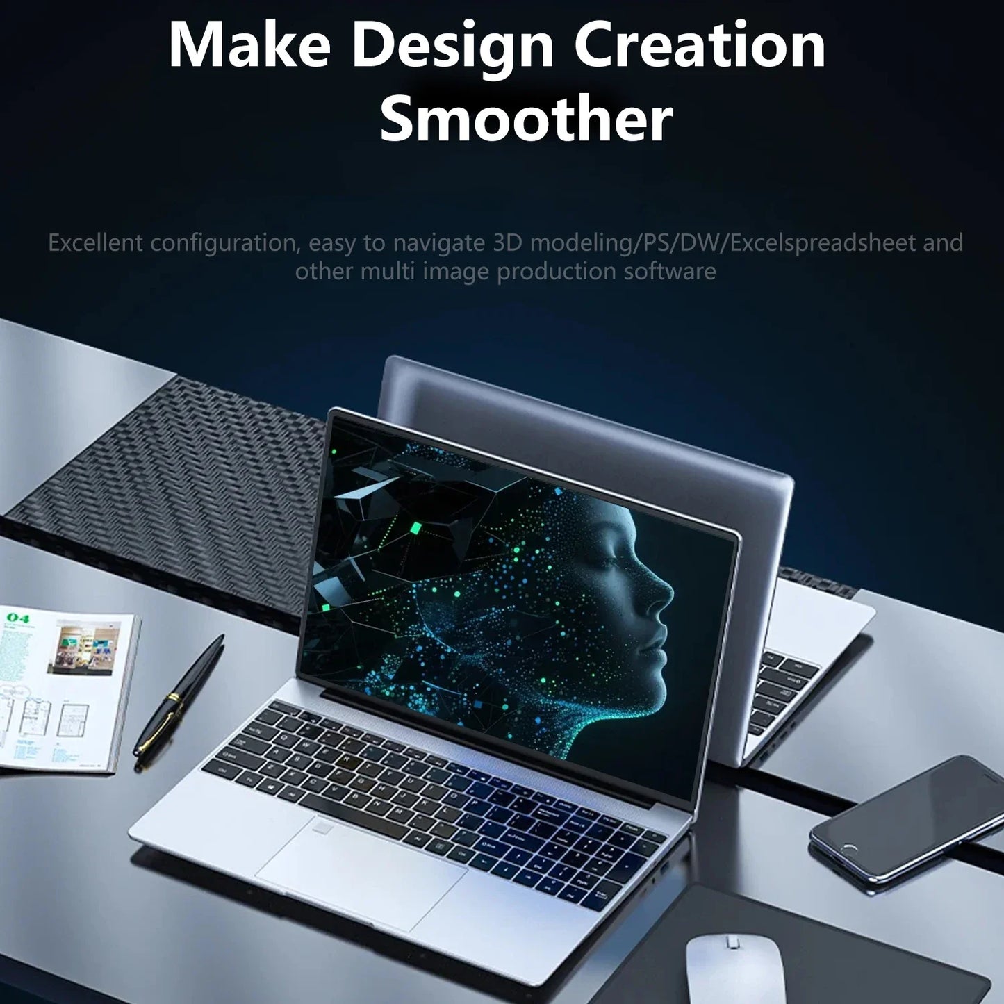 15.6 Inch LENO Laptop Windows 11 Pro Intel Core i9-10980HK 32GB DDR4 M.2 2048GB SSD Ultrabook Fingerprint Unlock WIFI 5 BT
